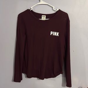 burgundy pink long sleeve
